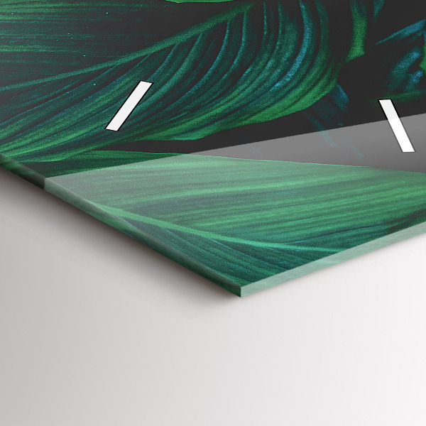 Ceas vertical de perete din sticlă Natura pleacă