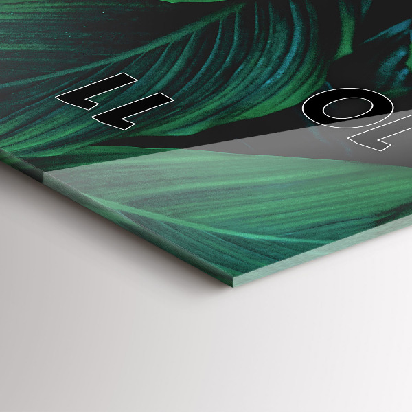 Ceas vertical de perete din sticlă Natura pleacă