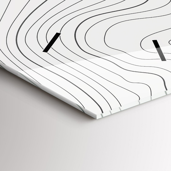 Ceas vertical de perete din sticlă Pete de abstracție