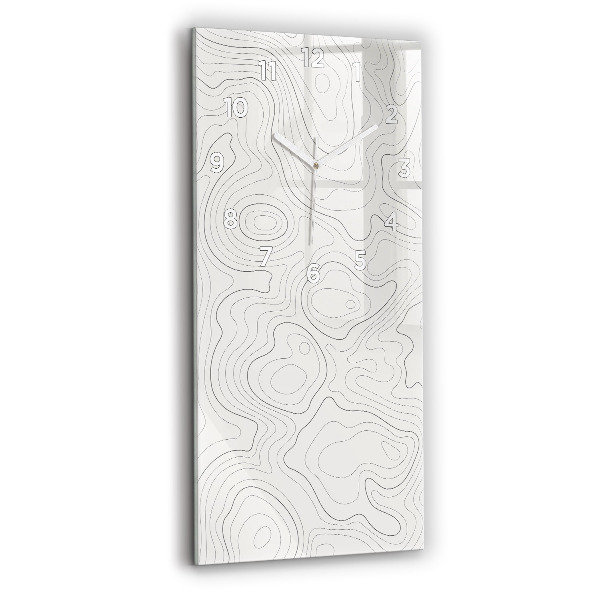 Ceas vertical de perete din sticlă Pete de abstracție