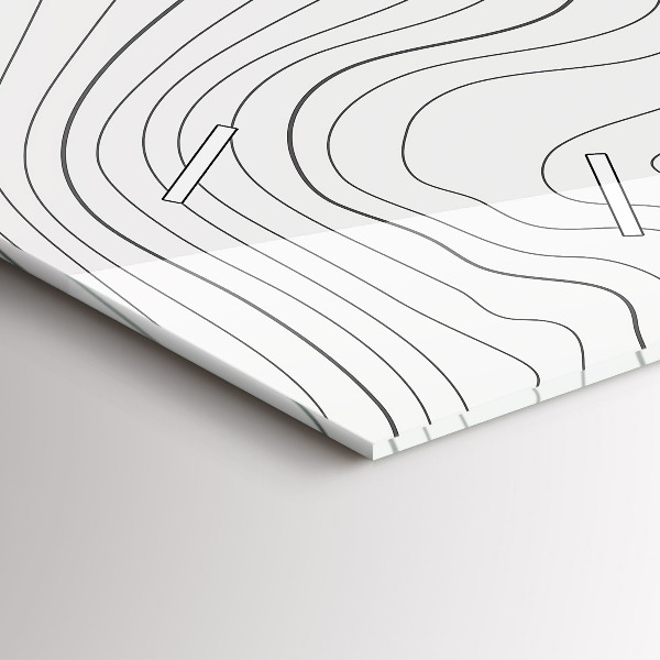 Ceas vertical de perete din sticlă Pete de abstracție