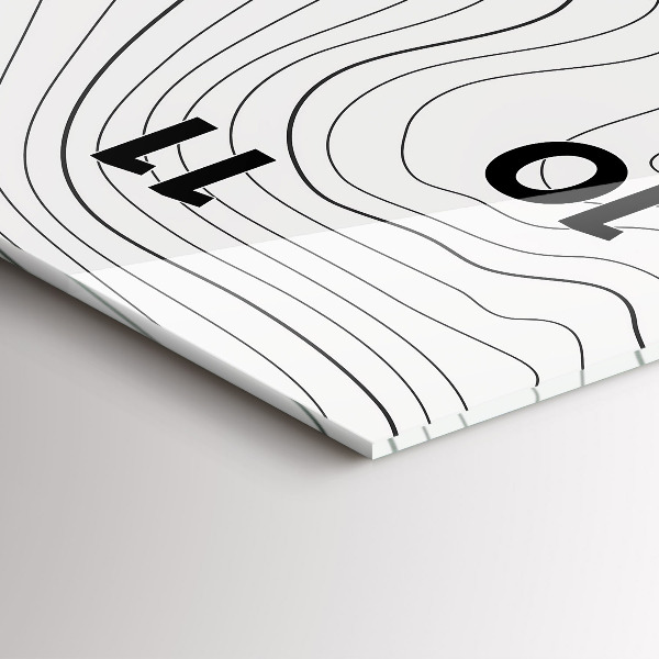 Ceas vertical de perete din sticlă Pete de abstracție