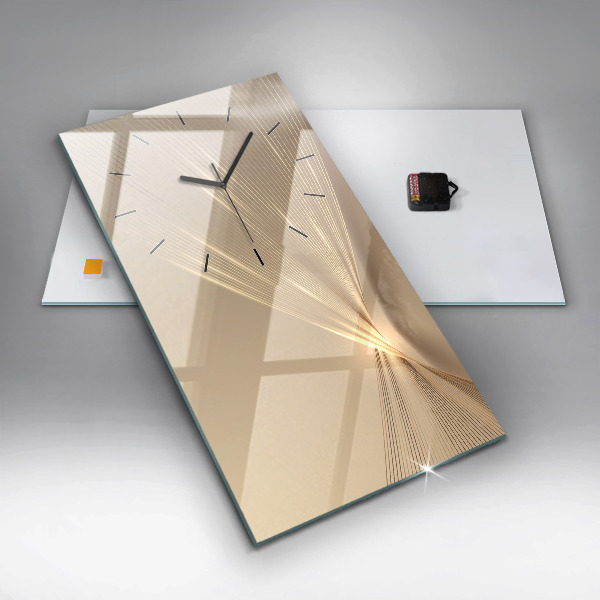 Ceas vertical de perete din sticlă Lumină abstractă