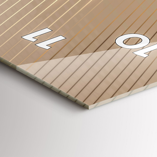 Ceas vertical de perete din sticlă Lumină abstractă