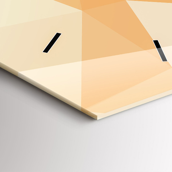 Ceas vertical de perete din sticlă Triunghiuri abstracte