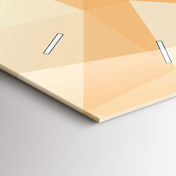 Ceas vertical de perete din sticlă Triunghiuri abstracte