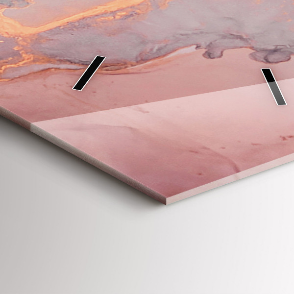 Ceas vertical de perete din sticlă Textura marmură