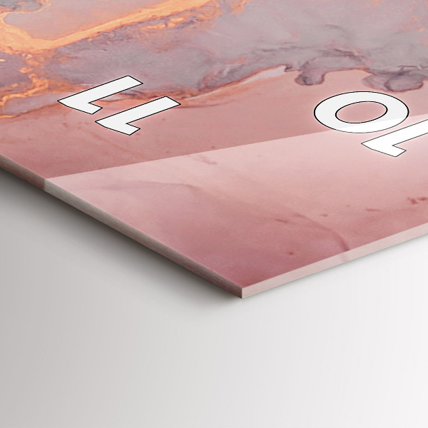 Ceas vertical de perete din sticlă Textura marmură