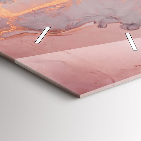 Ceas vertical de perete din sticlă Textura marmură