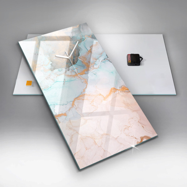 Ceas vertical de perete din sticlă Imagine abstractă