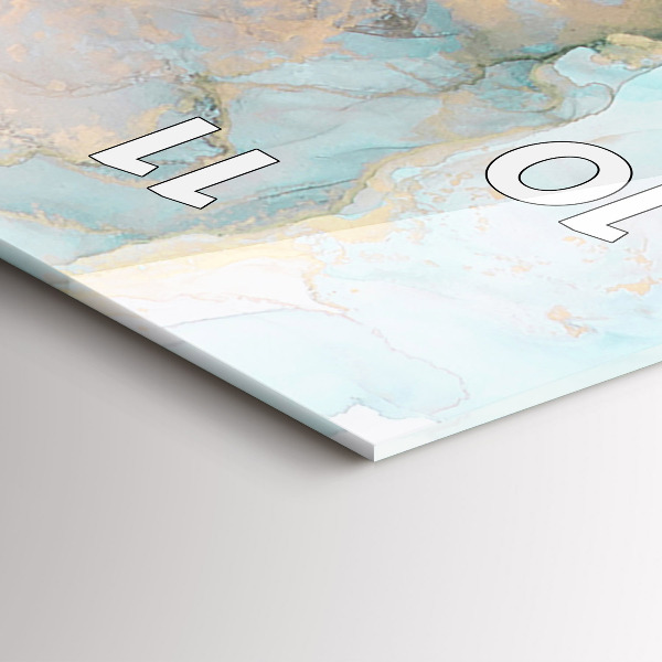 Ceas vertical de perete din sticlă Imagine abstractă