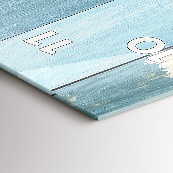 Ceas vertical de perete din sticlă Scânduri în dungi și un papion