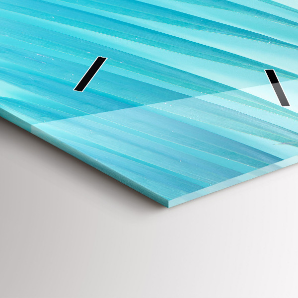 Ceas vertical de perete din sticlă Palmier tropical