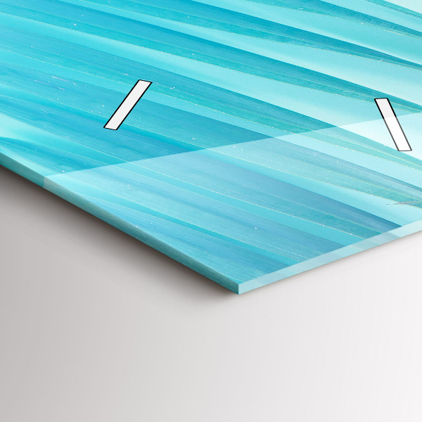 Ceas vertical de perete din sticlă Palmier tropical