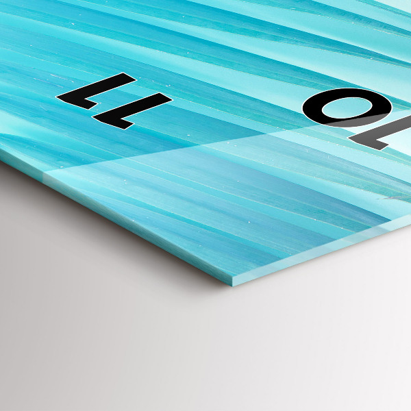 Ceas vertical de perete din sticlă Palmier tropical