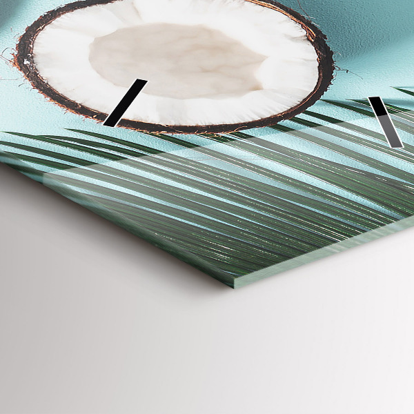 Ceas vertical de perete din sticlă Compoziție de vară