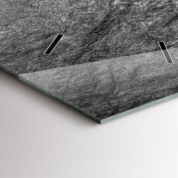 Ceas vertical de perete din sticlă Roca vulcanica