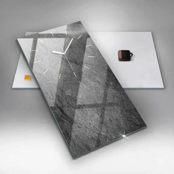 Ceas vertical de perete din sticlă Roca vulcanica