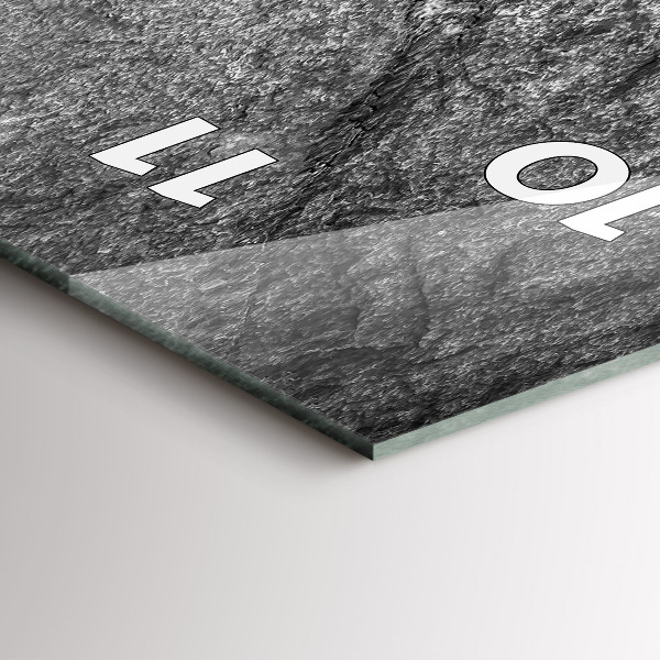 Ceas vertical de perete din sticlă Roca vulcanica