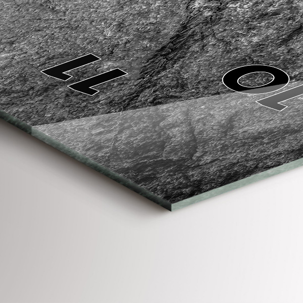 Ceas vertical de perete din sticlă Roca vulcanica