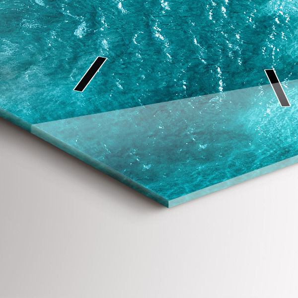 Ceas vertical de perete din sticlă Oameni de pe plajă