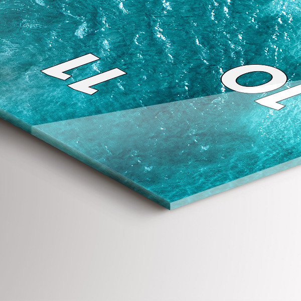 Ceas vertical de perete din sticlă Oameni de pe plajă