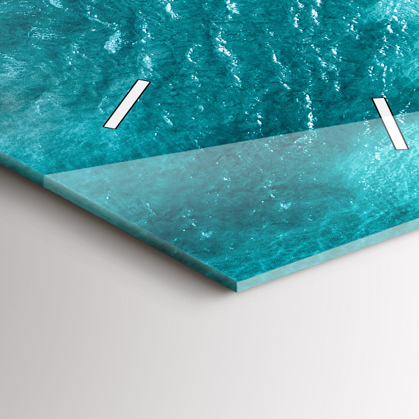 Ceas vertical de perete din sticlă Oameni de pe plajă