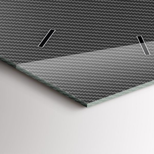 Ceas vertical de perete din sticlă Abstracție întunecată