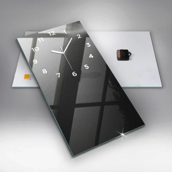 Ceas vertical de perete din sticlă Abstracție întunecată