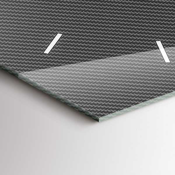 Ceas vertical de perete din sticlă Abstracție întunecată