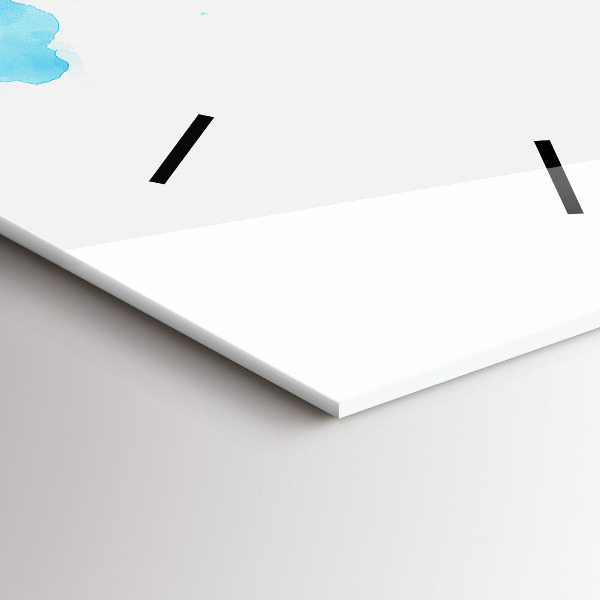 Ceas vertical de perete din sticlă Pete pictate