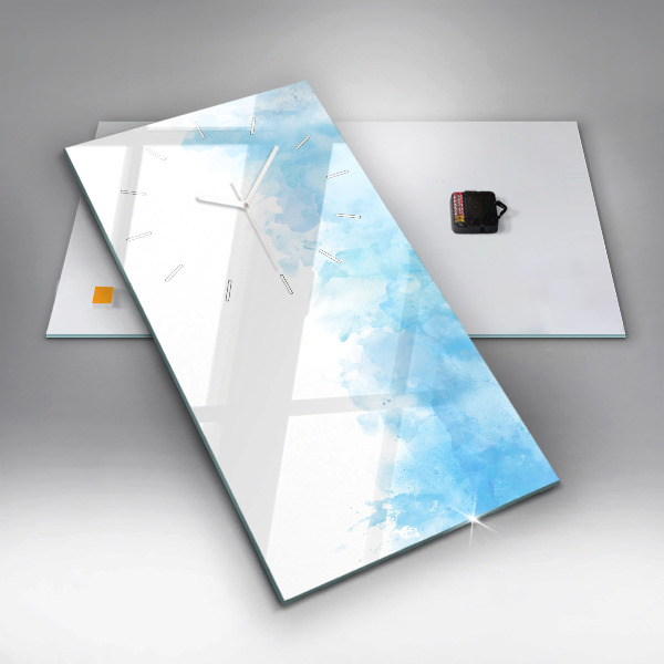 Ceas vertical de perete din sticlă Pete pictate