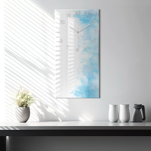 Ceas vertical de perete din sticlă Pete pictate