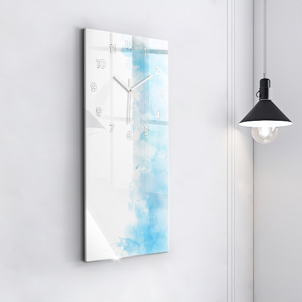 Ceas vertical de perete din sticlă Pete pictate