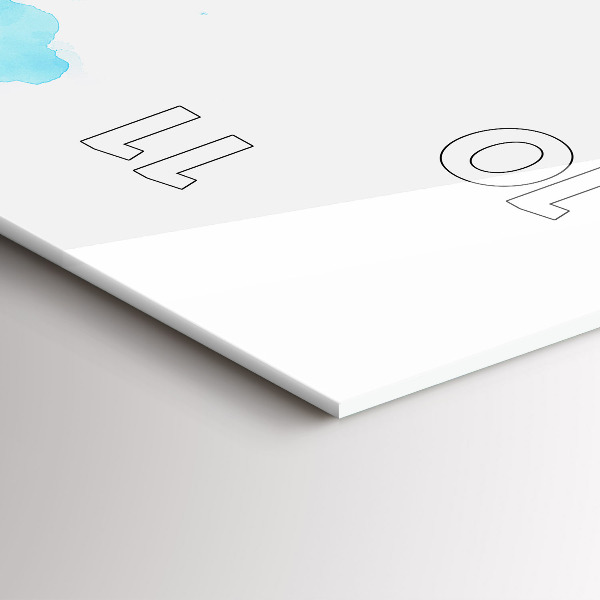 Ceas vertical de perete din sticlă Pete pictate