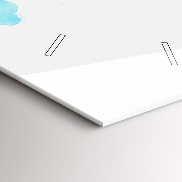 Ceas vertical de perete din sticlă Pete pictate