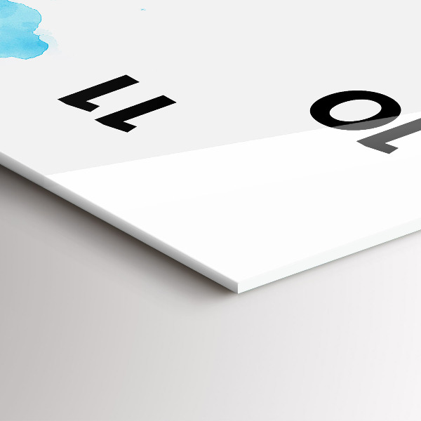 Ceas vertical de perete din sticlă Pete pictate