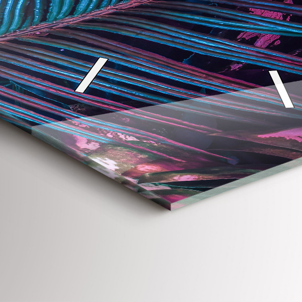 Ceas vertical de perete din sticlă Flori exotice