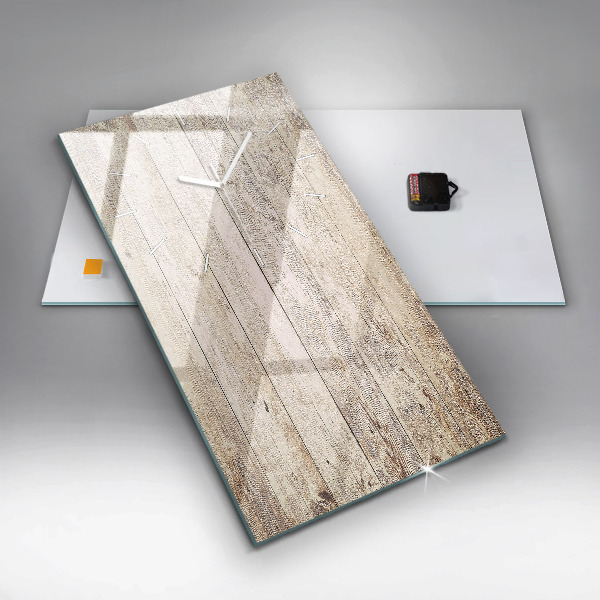 Ceas vertical de perete din sticlă Panouri din lemn