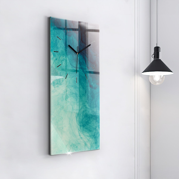Ceas vertical de perete din sticlă Abstracția adâncimii