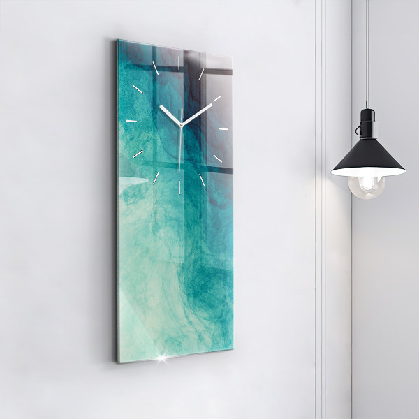Ceas vertical de perete din sticlă Abstracția adâncimii