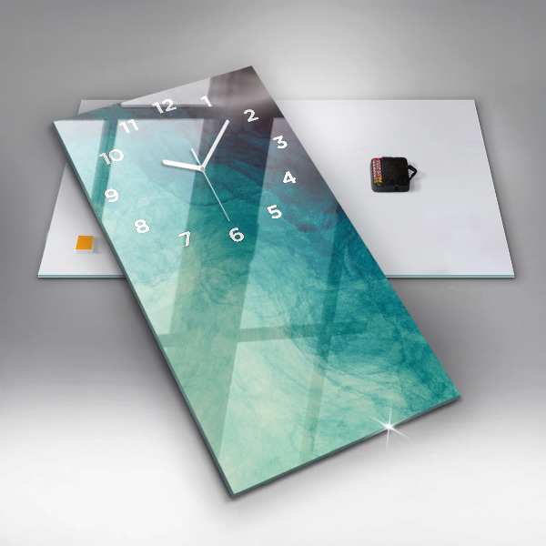 Ceas vertical de perete din sticlă Abstracția adâncimii