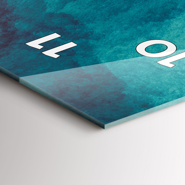 Ceas vertical de perete din sticlă Abstracția adâncimii