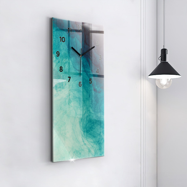 Ceas vertical de perete din sticlă Abstracția adâncimii