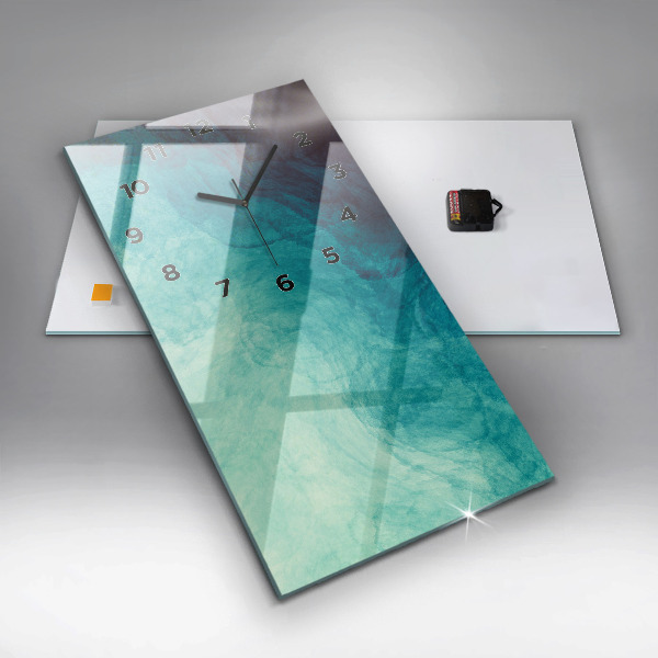 Ceas vertical de perete din sticlă Abstracția adâncimii