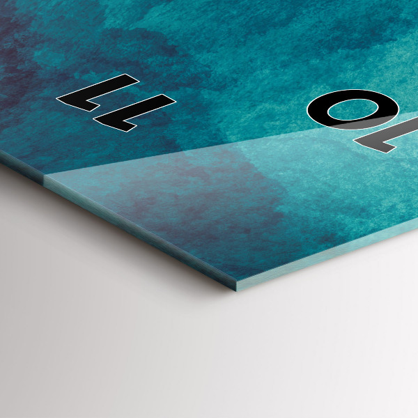 Ceas vertical de perete din sticlă Abstracția adâncimii