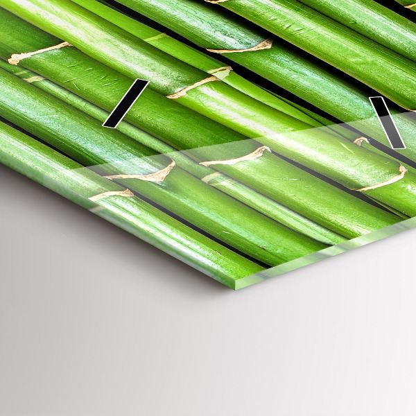 Ceas vertical de perete din sticlă bambus asiatic