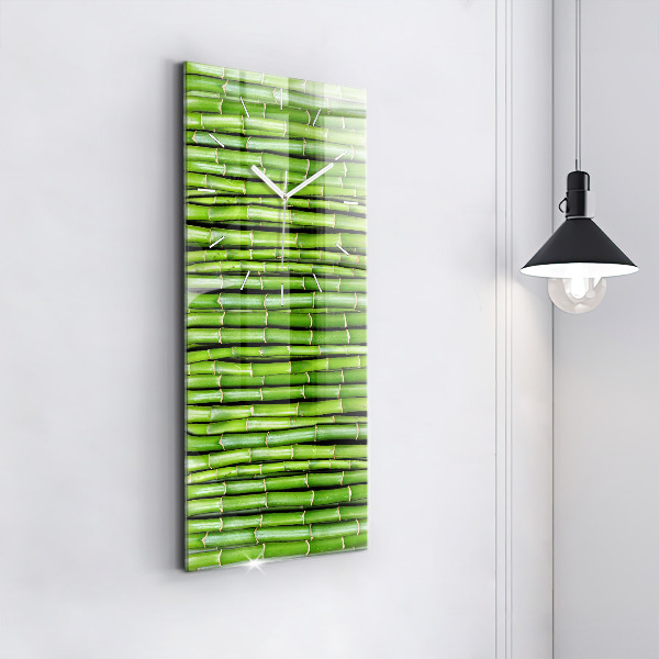 Ceas vertical de perete din sticlă bambus asiatic