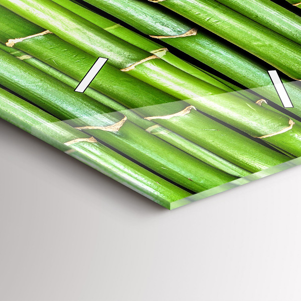 Ceas vertical de perete din sticlă bambus asiatic