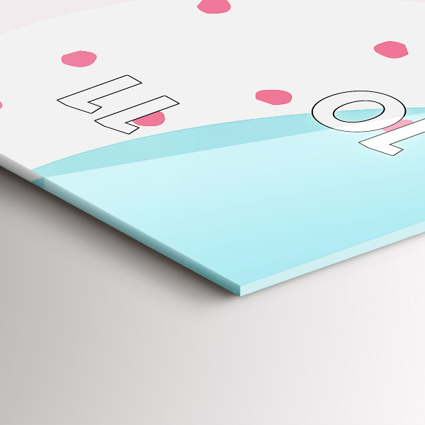 Ceas vertical de perete din sticlă Abstracția pastelului